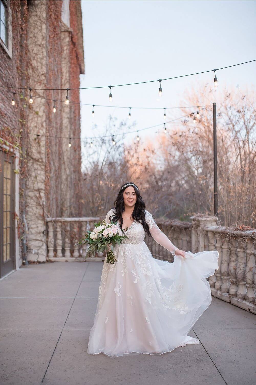 Bride in an A-line Wedding Dress photo by Gaby Pineda Photography